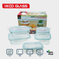 hot selling 10 pcs borosilicate clear glass container for sale